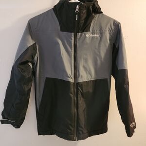 Columbia Omni-tech Black and Gray Performance Jacket S 10-12